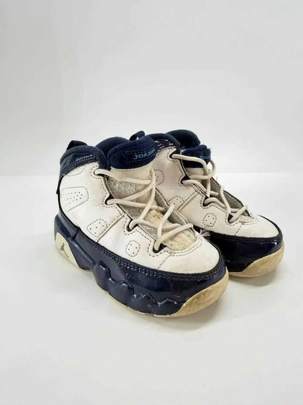 Nike Air Jordan 9 Retro UNC Pearl Blue Toddler Shoes 6C 401812-145 Box